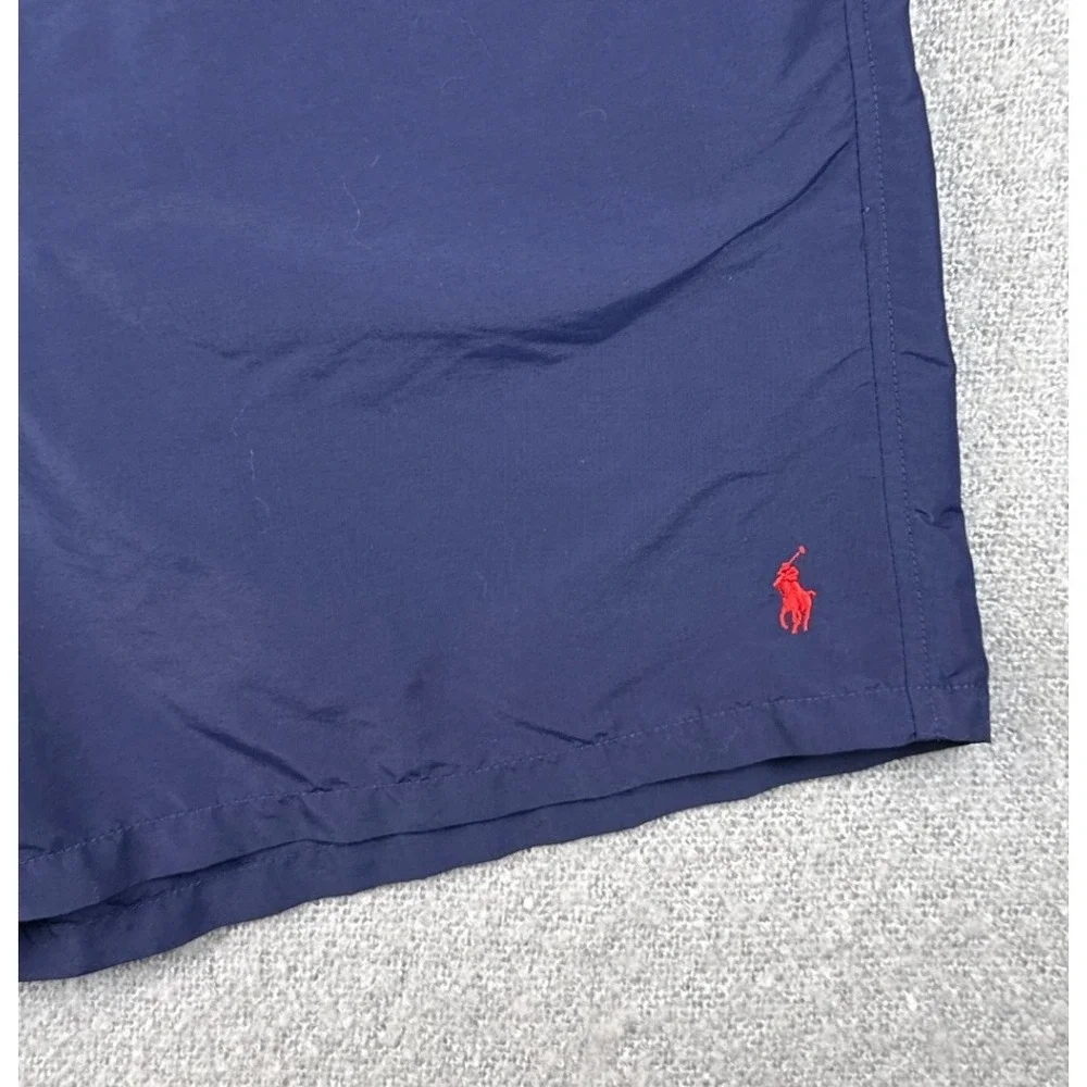 Polo Ralph Lauren Men's 2XLT‎ Tall Swim Trunks Shorts Blue Red Pony Logo Lined